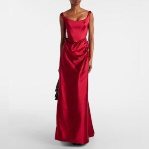 VIVIENNE WESTWOOD CAMILLE DRAPED CREPE SATIN BUSTIER GOWN NWT